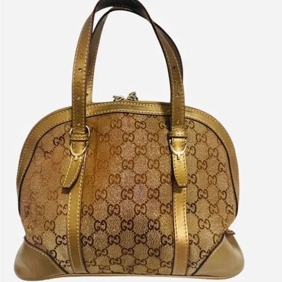 Gucci Brown Shoulder Bag with Leather Trim - Picture 3 of 11